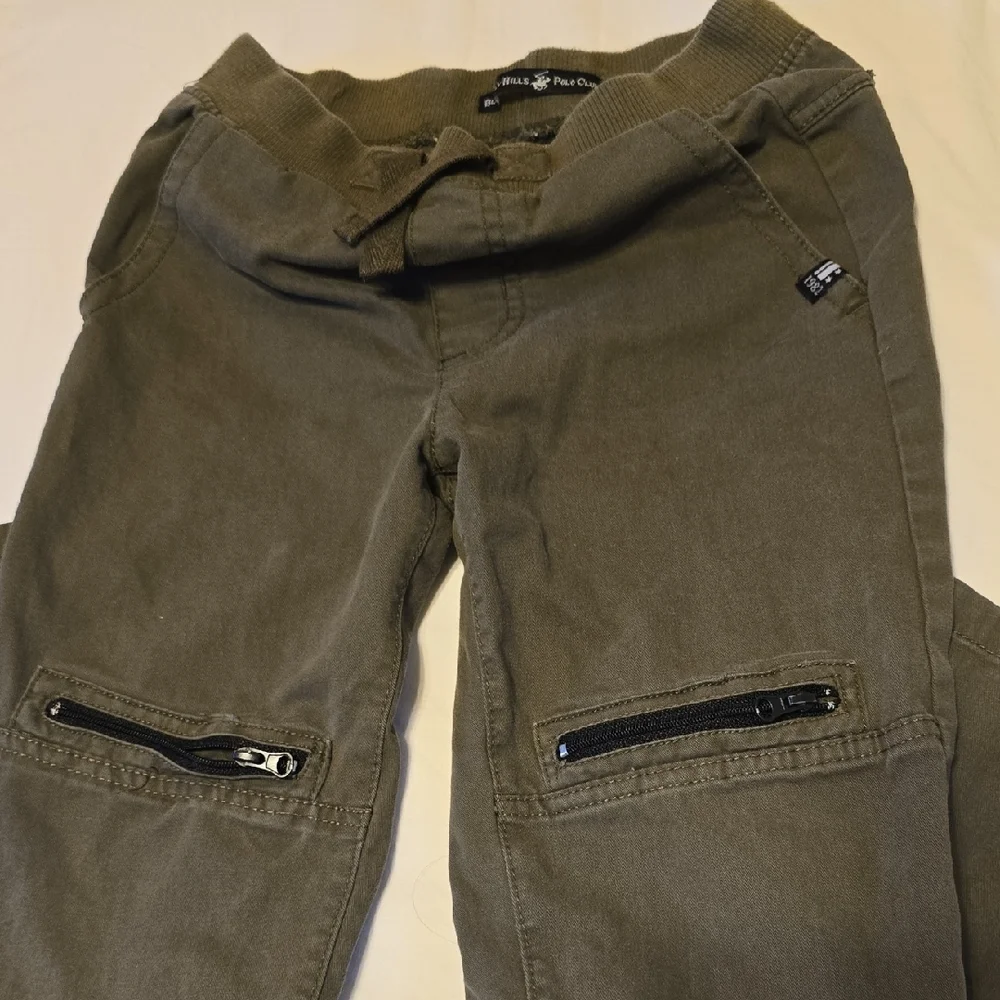 Beverly Hills Polo Club‎ Boys Olive Green Jogger Pants Size 7